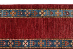 7x10 Red and Multicolor Turkish Tribal Rug