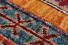 7x10 Blue and Multicolor Turkish Tribal Rug