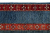 7x10 Blue and Multicolor Turkish Tribal Rug