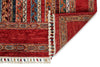 5x8 Multicolor and Red Turkish Tribal Rug