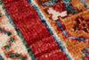 5x8 Multicolor and Red Turkish Tribal Rug