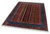 5x7 Multicolor and Red Turkish Tribal Rug