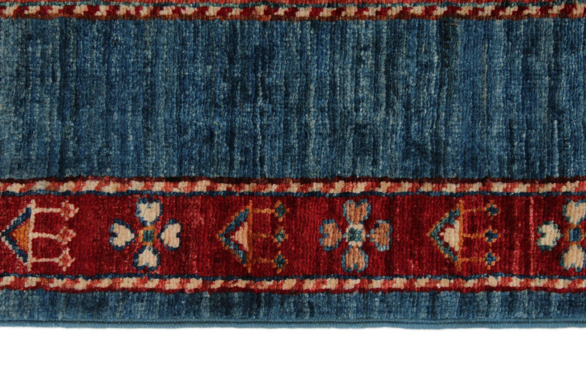 5x7 Multicolor and Red Turkish Tribal Rug