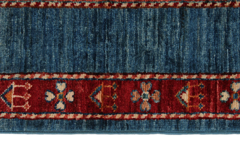5x7 Multicolor and Red Turkish Tribal Rug