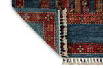 5x7 Multicolor and Red Turkish Tribal Rug
