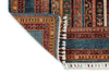 4x6 Multicolor and Blue Turkish Tribal Rug