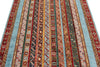 4x6 Multicolor and Blue Turkish Tribal Rug
