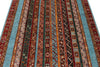 4x6 Multicolor and Blue Turkish Tribal Rug