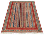 3x5 Multicolor and Red Turkish Tribal Rug
