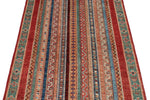 3x5 Multicolor and Red Turkish Tribal Rug
