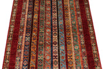 3x4 Multicolor and Red Turkish Tribal Rug