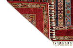 3x4 Multicolor and Red Turkish Tribal Rug
