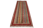 3x10 Multicolor and Red Turkish Tribal Runner