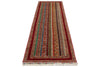 3x10 Multicolor and Red Turkish Tribal Runner