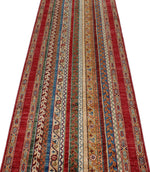 3x10 Multicolor and Red Turkish Tribal Runner