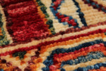 3x10 Multicolor and Red Turkish Tribal Runner
