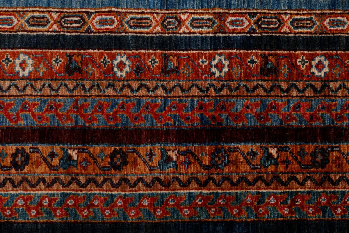 2x6 Multicolor and Blue Turkish Tribal Runner