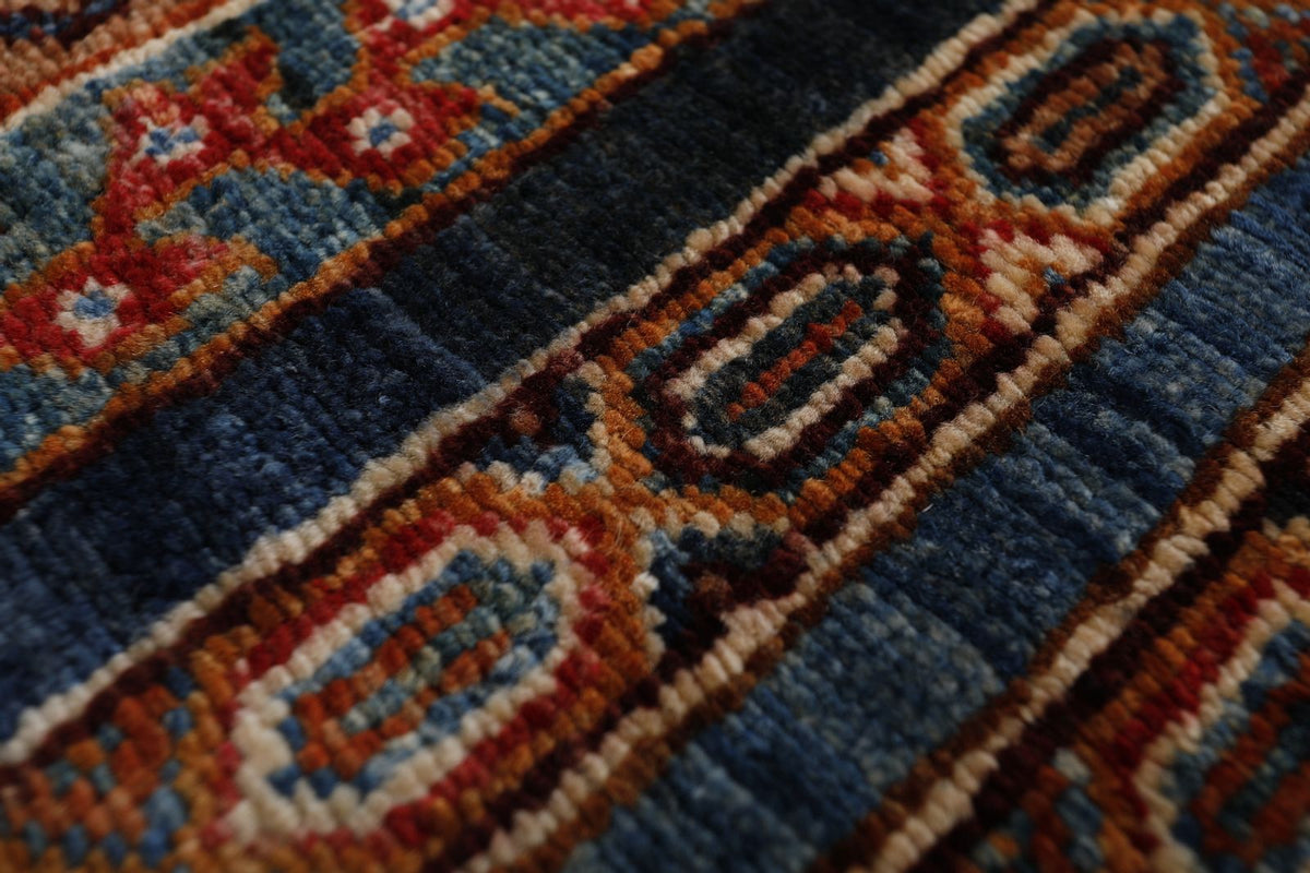2x6 Multicolor and Blue Turkish Tribal Runner