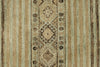 8x10 Ivory and Brown Turkish Tribal Rug