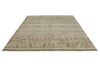 8x10 Ivory and Brown Turkish Tribal Rug