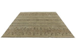 8x10 Ivory and Brown Turkish Tribal Rug
