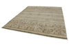 8x10 Ivory and Brown Turkish Tribal Rug