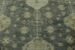 12x15 Charcoal and Beige Turkish Tribal Rug