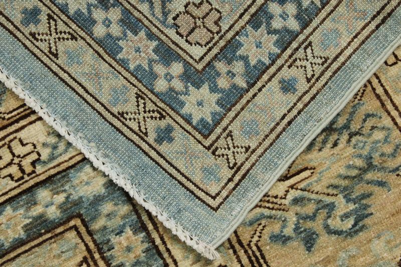 12x15 Light Blue and Light Brown Turkish Tribal Rug