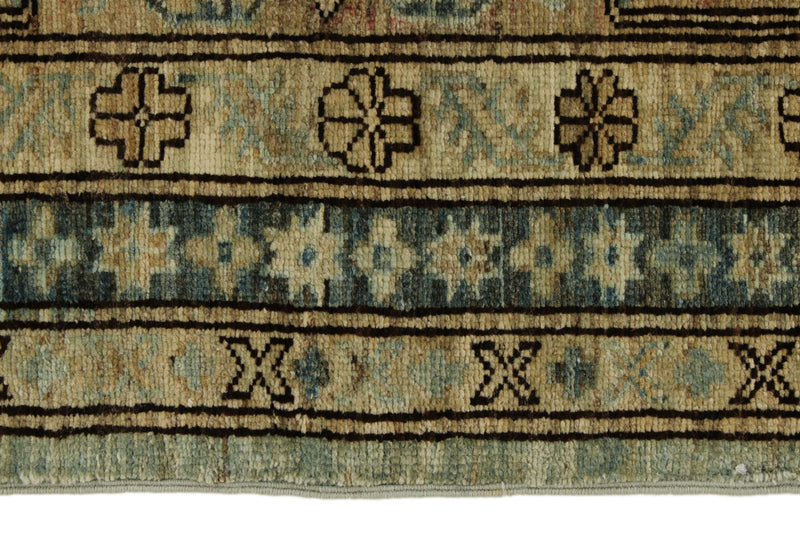 12x15 Light Blue and Light Brown Turkish Tribal Rug