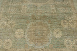 9x12 Gray and Light Blue Turkish Tribal Rug