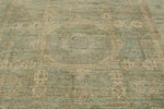 9x12 Gray and Light Blue Turkish Tribal Rug