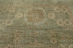 9x12 Gray and Light Blue Turkish Tribal Rug