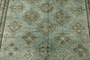 7x10 Light Blue and Ivory Turkish Tribal Rug