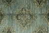7x10 Light Blue and Ivory Turkish Tribal Rug