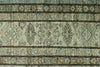 7x10 Light Blue and Ivory Turkish Tribal Rug