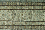 7x10 Light Blue and Ivory Turkish Tribal Rug
