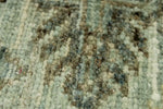 7x10 Light Blue and Ivory Turkish Tribal Rug