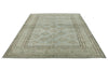 7x10 Light Blue and Ivory Turkish Tribal Rug