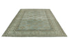7x10 Light Blue and Ivory Turkish Tribal Rug