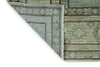 7x10 Light Blue and Ivory Turkish Tribal Rug