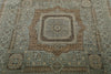 9x10 Light Blue and Ivory Turkish Tribal Rug