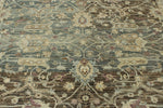 9x12 Charcoal and Light Brown Turkish Tribal Rug