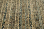 9x12 Light Blue and Light Brown Turkish Tribal Rug