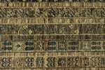 9x12 Light Blue and Light Brown Turkish Tribal Rug