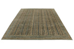 9x12 Light Blue and Light Brown Turkish Tribal Rug