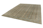 9x12 Light Blue and Light Brown Turkish Tribal Rug