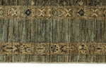 9x12 Light Blue and Light Brown Turkish Tribal Rug