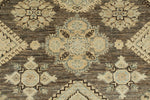 12x15 Light Brown and Ivory Turkish Tribal Rug