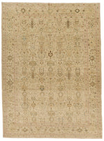 9x12 Ivory and Ivory Turkish Tribal Rug