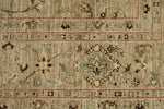 9x12 Ivory and Ivory Turkish Tribal Rug